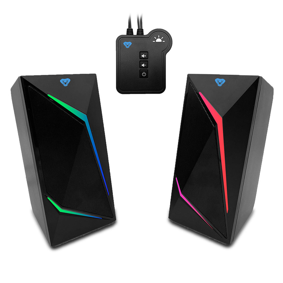 Media-Tech Altavoces gaming 2.0 con Bluetooth, Retroiluminación LED RGB de colores COBRA PRO URION 2.0 MT3172