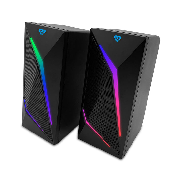Media-Tech Altavoces gaming 2.0 con Bluetooth, Retroiluminación LED RGB de colores COBRA PRO URION 2.0 MT3172