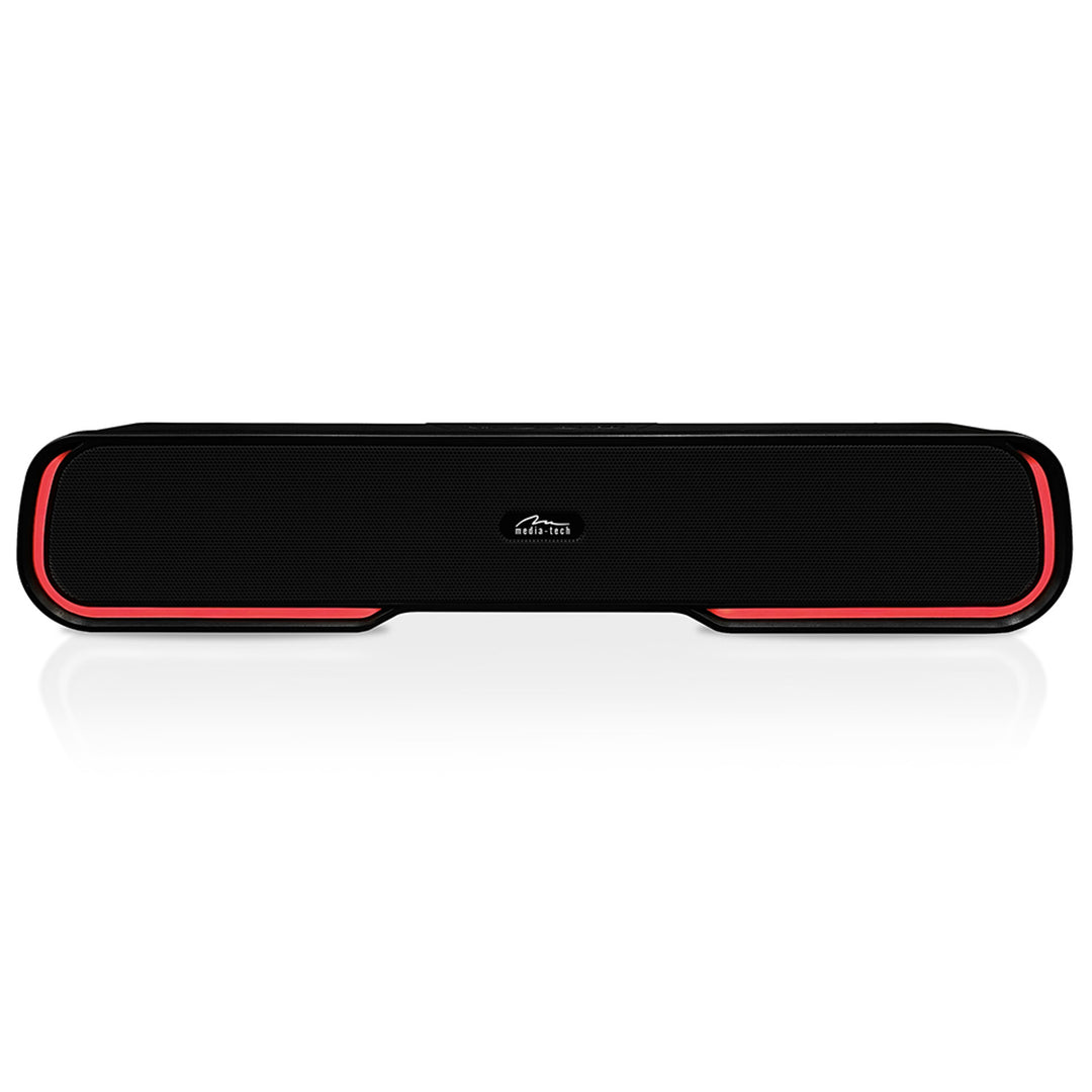 Media-Tech Altavoz Bluetooth portátil con barra de sonido, retroiluminación RGB multicolor, RMS 10 W, PMPO 450 W, radio FM, MP3. AUX, batería recargable integrada, PHANTOM BT