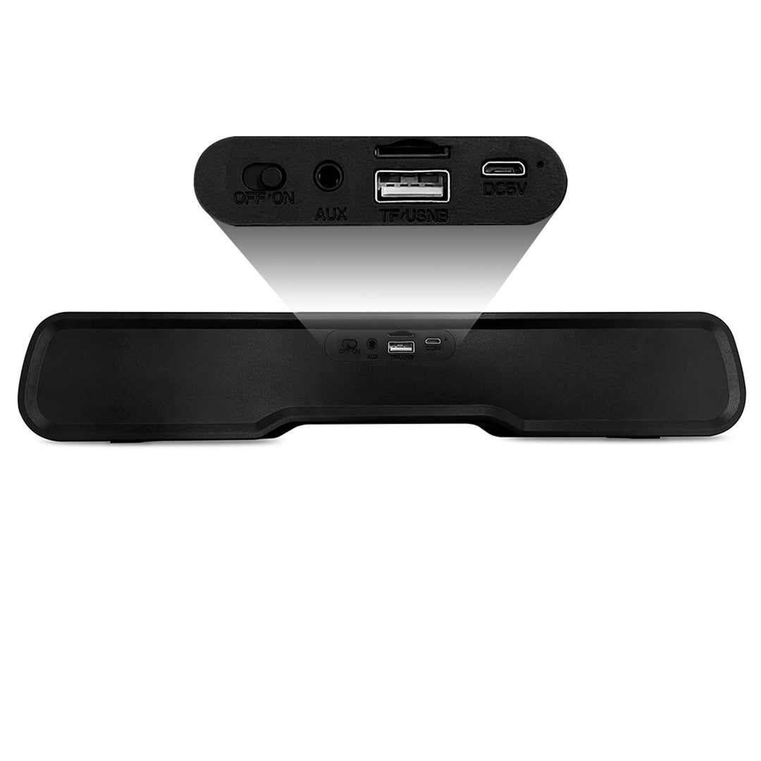 Media-Tech Altavoz Bluetooth portátil con barra de sonido, retroiluminación RGB multicolor, RMS 10 W, PMPO 450 W, radio FM, MP3. AUX, batería recargable integrada, PHANTOM BT