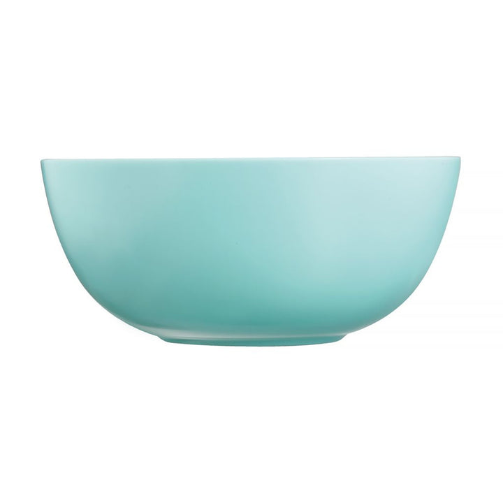 Luminarc Diwali Light Ensaladera de vidrio templado, 21 cm, Color turquesa