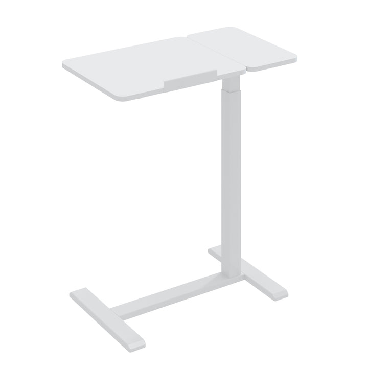 Suporte móvel para secretária/portátil Maclean, branco, altura regulável de 76 a 109 cm, máx. 30 kg, MC-120 W