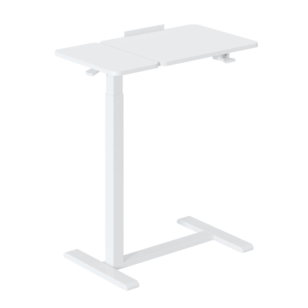 Suporte móvel para secretária/portátil Maclean, branco, altura regulável de 76 a 109 cm, máx. 30 kg, MC-120 W