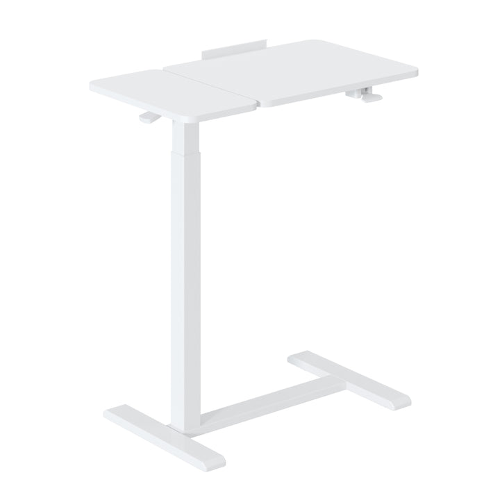 Suporte móvel para secretária/portátil Maclean, branco, altura regulável de 76 a 109 cm, máx. 30 kg, MC-120 W