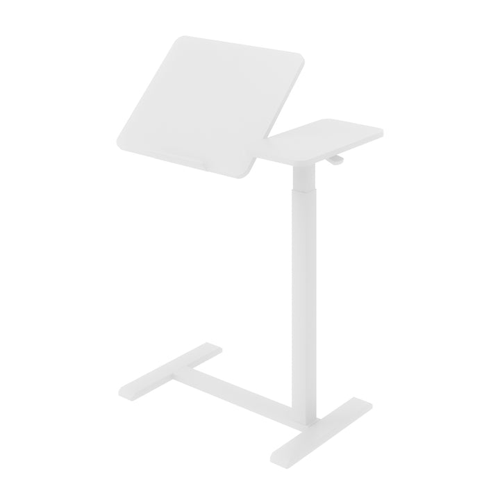 Suporte móvel para secretária/portátil Maclean, branco, altura regulável de 76 a 109 cm, máx. 30 kg, MC-120 W