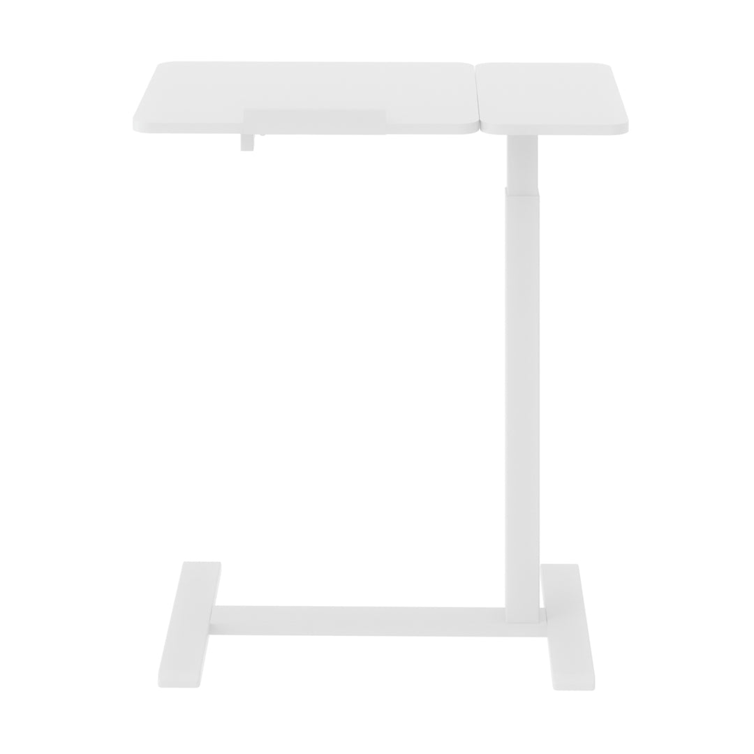 Suporte móvel para secretária/portátil Maclean, branco, altura regulável de 76 a 109 cm, máx. 30 kg, MC-120 W
