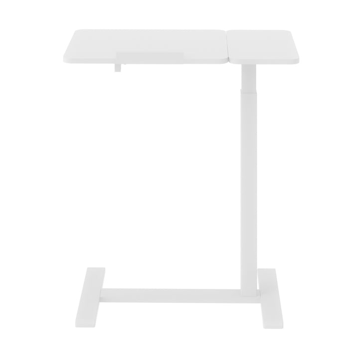 Suporte móvel para secretária/portátil Maclean, branco, altura regulável de 76 a 109 cm, máx. 30 kg, MC-120 W