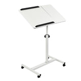 Suporte móvel para secretária/portátil Maclean MC-121 W, altura regulável de 59 a 89 cm, máx. 30 kg, branco