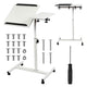 Suporte móvel para secretária/portátil Maclean MC-121 W, altura regulável de 59 a 89 cm, máx. 30 kg, branco