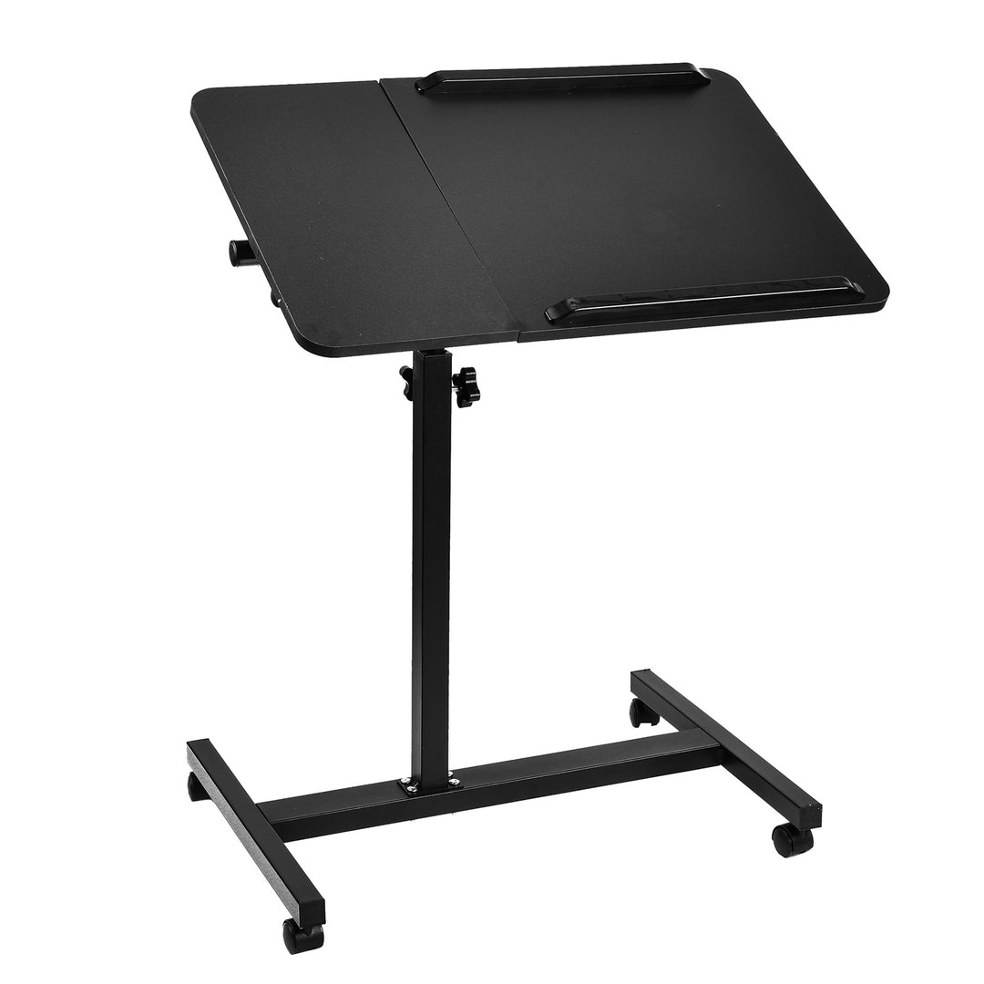 Suporte móvel para secretária/portátil Maclean MC-121 B, altura regulável de 59 a 89 cm, máx. 30 kg, preto