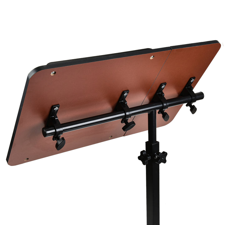 Suporte móvel para secretária/portátil Maclean MC-121 B, altura regulável de 59 a 89 cm, máx. 30 kg, preto