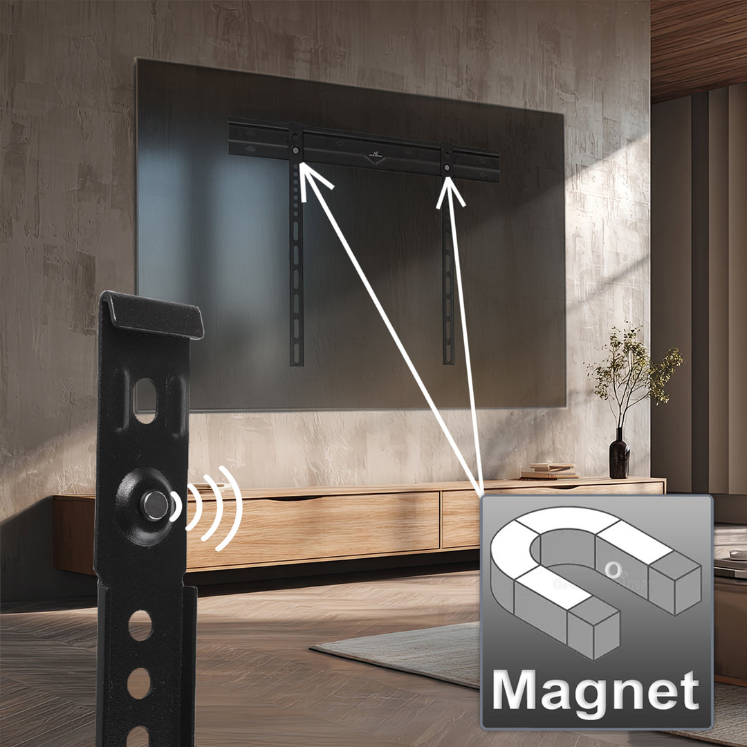 Maclean MC-123 Soporte de pared ultraplano para TV, 40-85", VESA máx. 600x400, carga hasta 80 kg