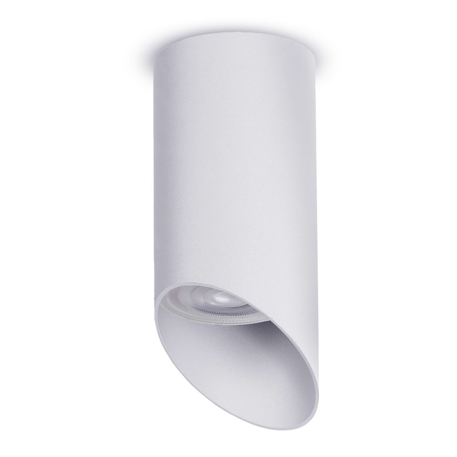 Maclean MCE360 W Luminária/tubo de montagem superficial, spot, redondo, alumínio, GU10, 55x130 mm, branco + Lâmpada LED Maclean Energy MCE437 NW 7W GU10, branco neutro 4000K, 220-240 V~, 50/60 Hz, 490 lúmens
