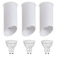 Maclean MCE360 W Luminaria/tubo de superficie, spot, redondo, aluminio, GU10, 55x130mm, blanco, 3pcs+LED bombilla GU10 7W Maclean Energy MCE437 NW blanco neutro 4000K, 220-240V~, 50/60Hz 3pcs
