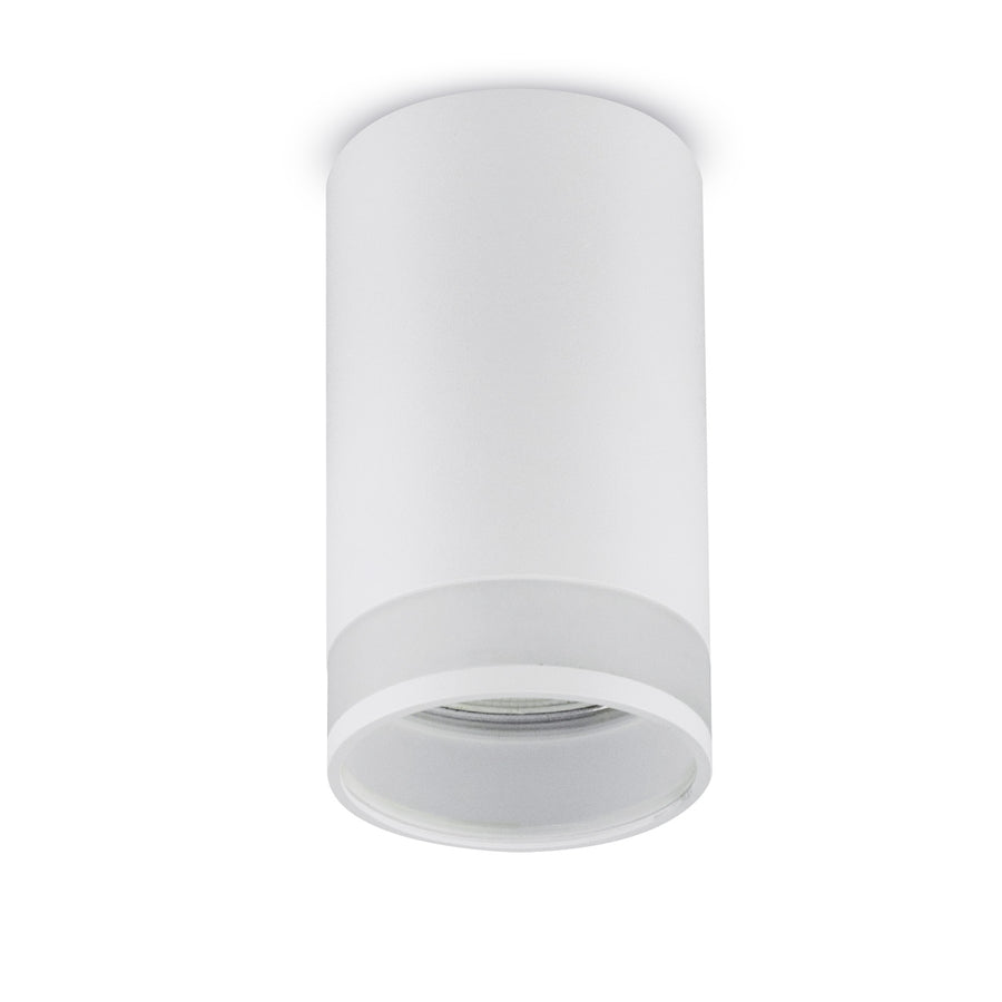 Maclean MCE361 W Luminária/tubo de montagem superficial, spot, redondo, alumínio, GU10, 55x130 mm, branco + Lâmpada LED Maclean Energy MCE437 NW 7W GU10, branco neutro 4000K, 220-240V~, 50/60Hz, 490 lm