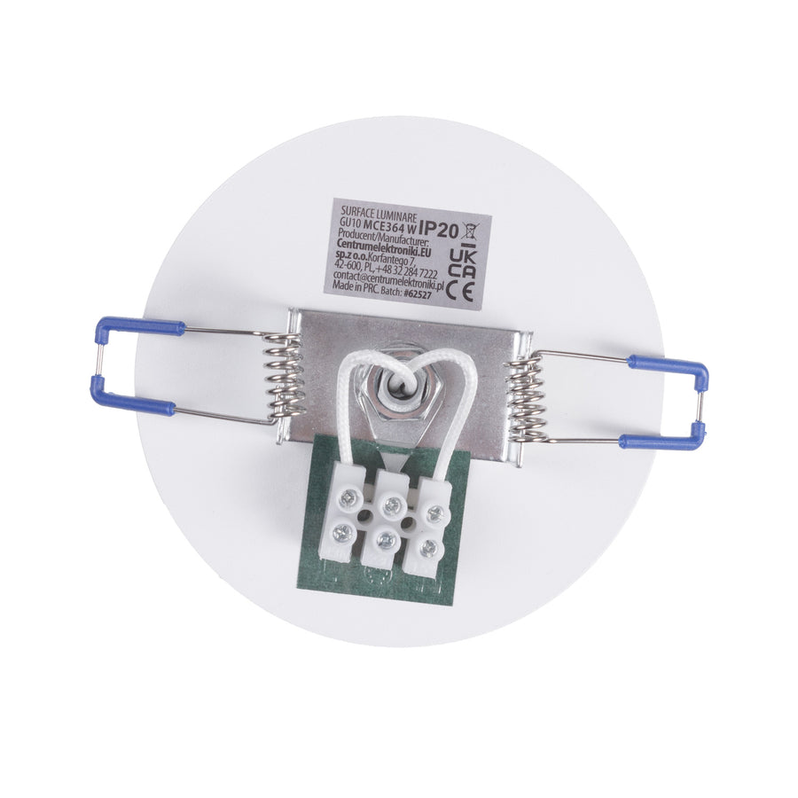 Luminária de encastrar/tubular Maclean MCE364 W, spot, redonda, alumínio, GU10, 55x130 mm, branca + lâmpada LED GU10 de 7 W Maclean Energy MCE437 NW branco neutro 4000 K, 220-240 V~, 50/60 Hz, 490 lm