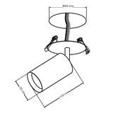 Luminária de encastrar/tubular Maclean MCE364 W, spot, redonda, alumínio, GU10, 55x130 mm, branca + lâmpada LED GU10 de 7 W Maclean Energy MCE437 NW branco neutro 4000 K, 220-240 V~, 50/60 Hz, 490 lm