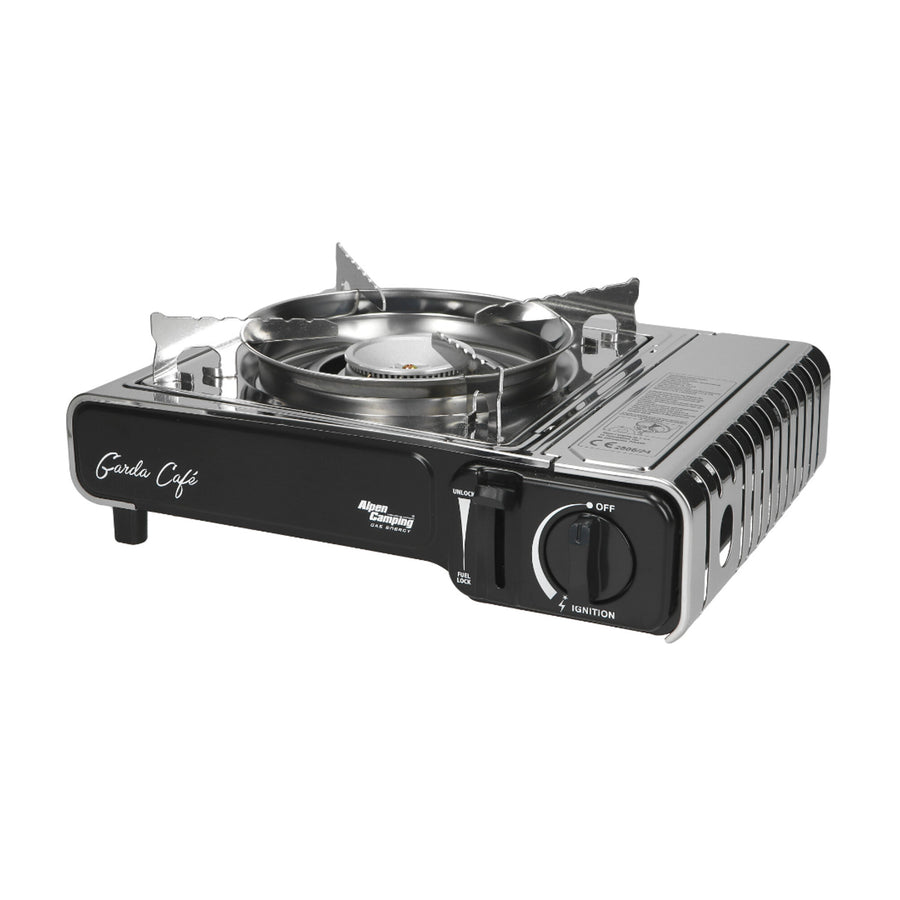 Fogão turístico Alpen Camping para cartucho de gás, 2,2 kW, Garda Café