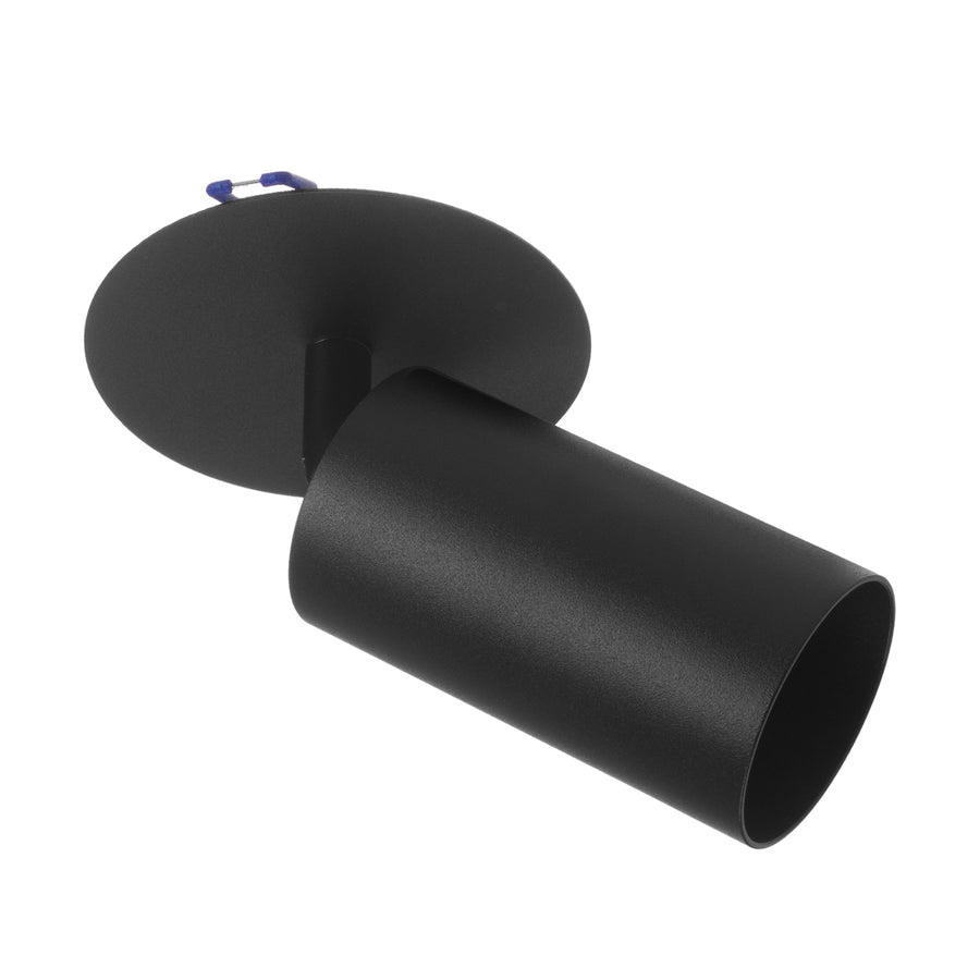 Maclean MCE364 B Luminária de encastrar/tubular, spot, redonda, alumínio, GU10, 55x130mm, preta + lâmpada LED GU10 7W Maclean Energy MCE437 NW branco neutro 4000K, 220-240V~, 50/60Hz, 490lm
