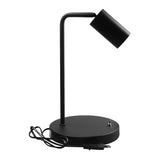 Maclean MCE370 B Candeeiro de mesa GU10, spot, redondo, GU10, com interruptor 55x90mm, preto + lâmpada LED GU10 7W Maclean Energy MCE437 NW branco neutro 4000K, 220-240V~, 50/60Hz, 490 lúmens