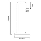 Maclean MCE370 B Candeeiro de mesa GU10, spot, redondo, GU10, com interruptor 55x90mm, preto + lâmpada LED GU10 7W Maclean Energy MCE437 NW branco neutro 4000K, 220-240V~, 50/60Hz, 490 lúmens