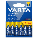 VARTA Longlife Power, 6 pilas alcalinas AA, LR06, 1,5 V