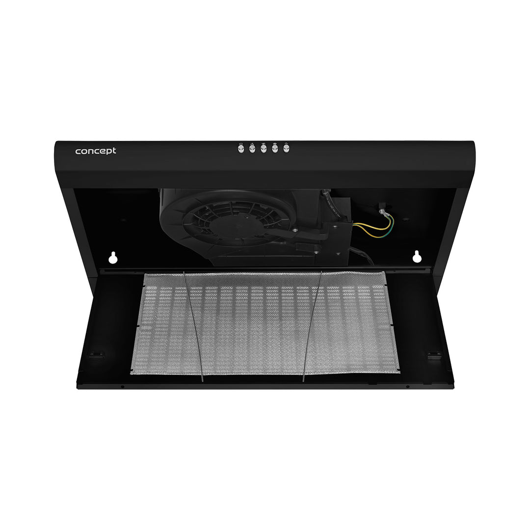 Concept OPP1360bc Campana extractora bajo mueble 60cm, Color negro