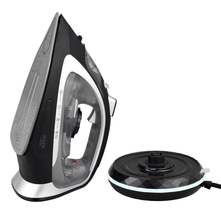 Ferro a vapor sem fio Adler AD 5043, placa de cerâmica, 2800 W
