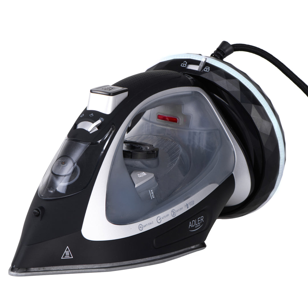 Ferro a vapor sem fio Adler AD 5043, placa de cerâmica, 2800 W