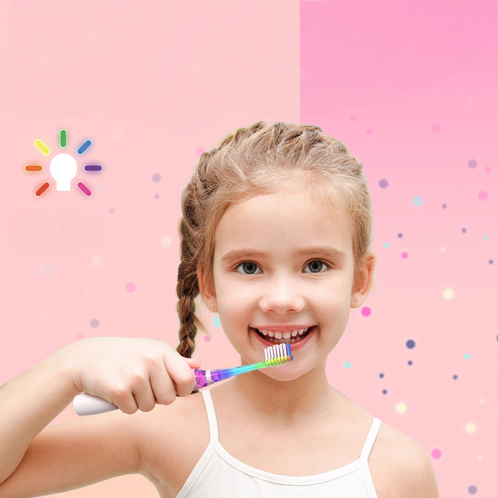 SEAGO cepillo dental sónico para niños, rosa, 3 puntas, SG-977 Rosa + SEAGO cepillo dental sónico para niños, verde, 3 puntas,SG-977 Verde