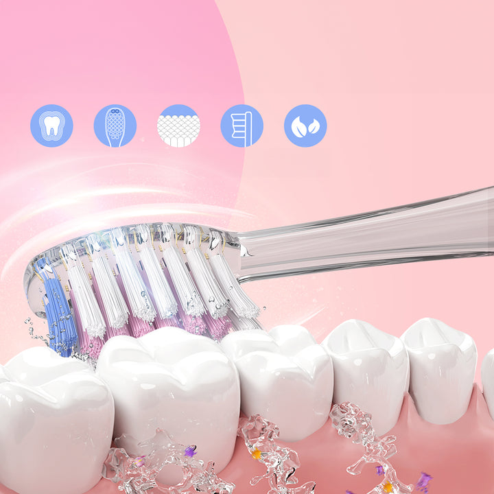 SEAGO cepillo dental sónico para niños, rosa, 3 puntas, SG-977 Rosa + SEAGO cepillo dental sónico para niños, verde, 3 puntas,SG-977 Verde