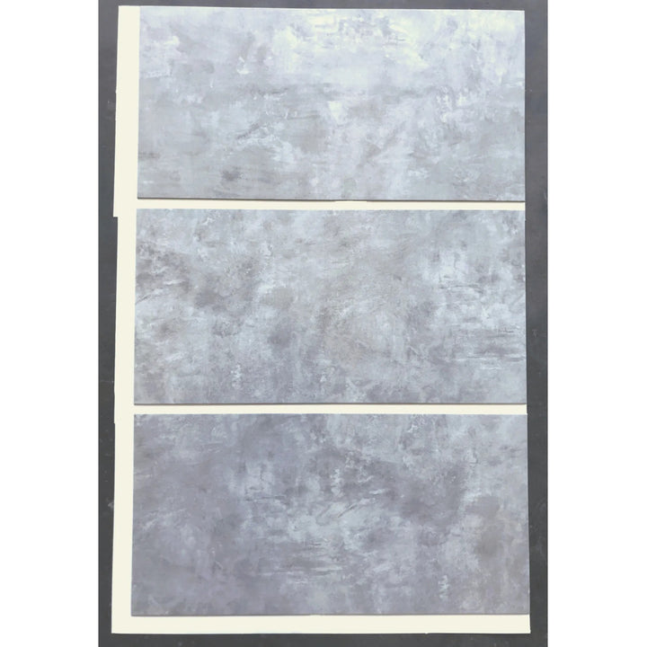 Fliesana Baldosas autoadhesivas para suelos y paredes, juego de 3, impermeables, dibujo de hormigón gris claro