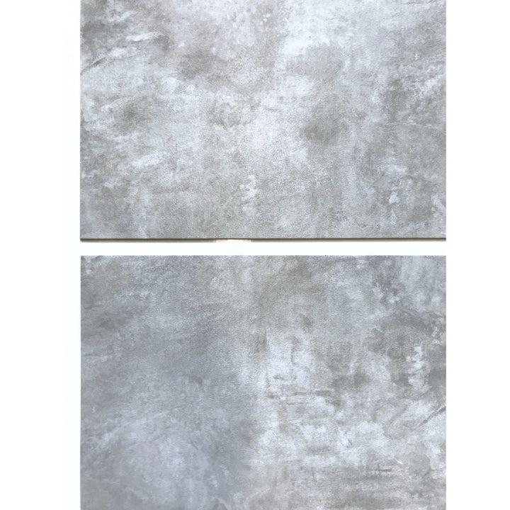 Fliesana Baldosas autoadhesivas para suelos y paredes, juego de 3, impermeables, dibujo de hormigón gris claro