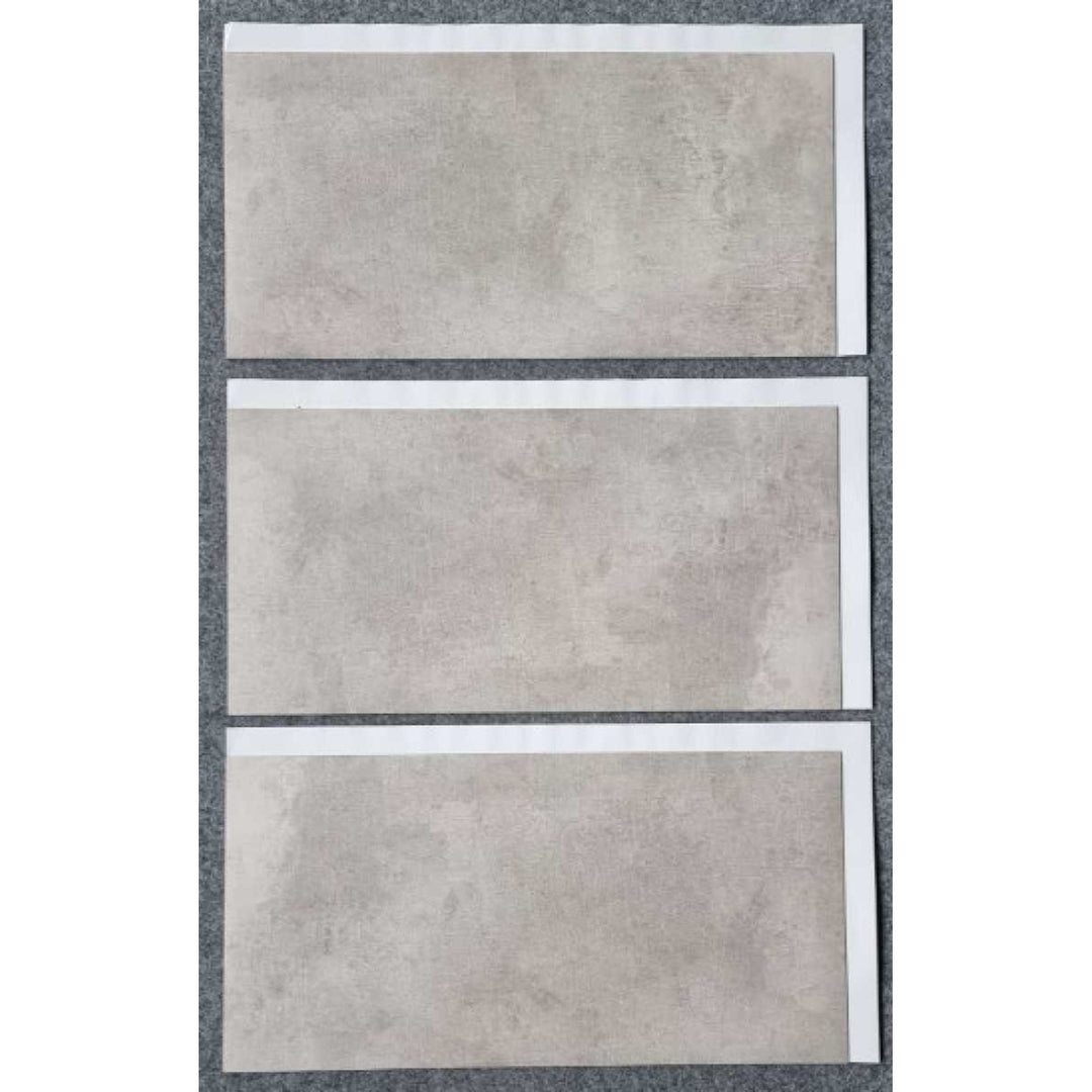 Fliesana Baldosas autoadhesivas para paredes y suelos, juego de 3, impermeable, Color gris claro
