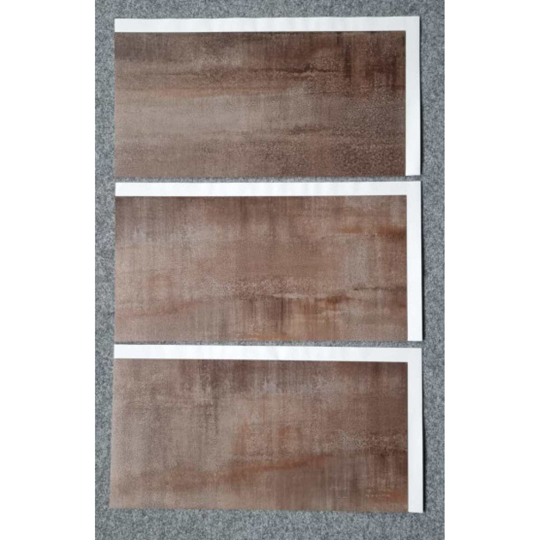 Fliesana Baldosas autoadhesivas para suelos y paredes, juego de 3, impermeables, diseño de piedra natural, color óxido