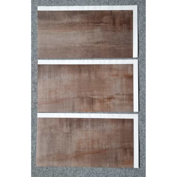 Fliesana Baldosas autoadhesivas para suelos y paredes, juego de 3, impermeables, diseño de piedra natural, color óxido