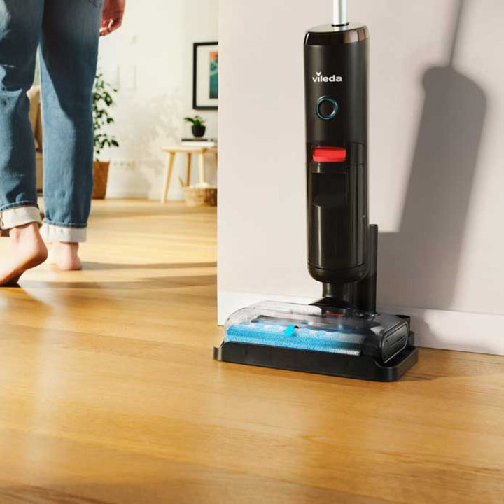 Aspirador de pó inteligente sem fios Vileda Pure Clean S5 Plus para água e pó | Leve para fácil manuseamento | Com dois depósitos para separação de água limpa e suja | Função de auto-limpeza