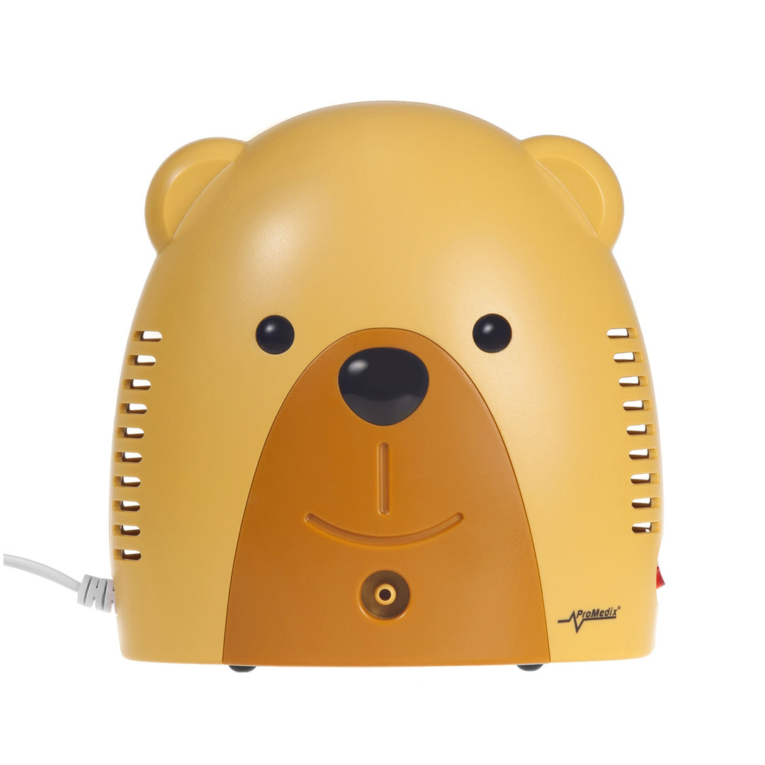 Inalador infantil Promedix, ursinho de peluche, nebulizador, máscara, conjunto de filtros, PR-811 + termómetro médico infravermelho sem contacto Promedix PR-960
