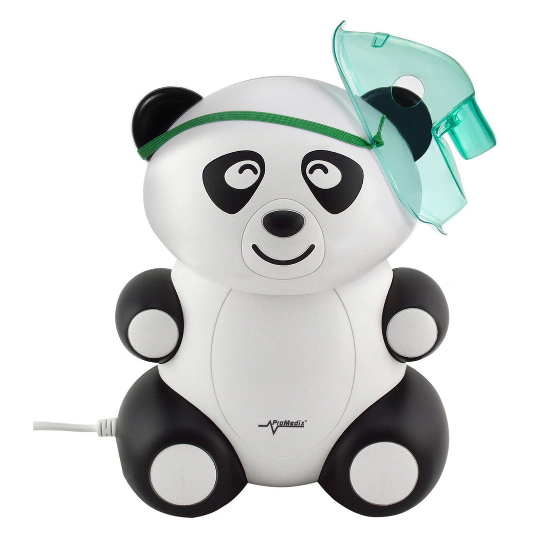 Inalador, nebulizador, máscara e filtro Promedix PR-812 Panda Baby + termómetro médico infravermelho sem contacto Promedix PR-960