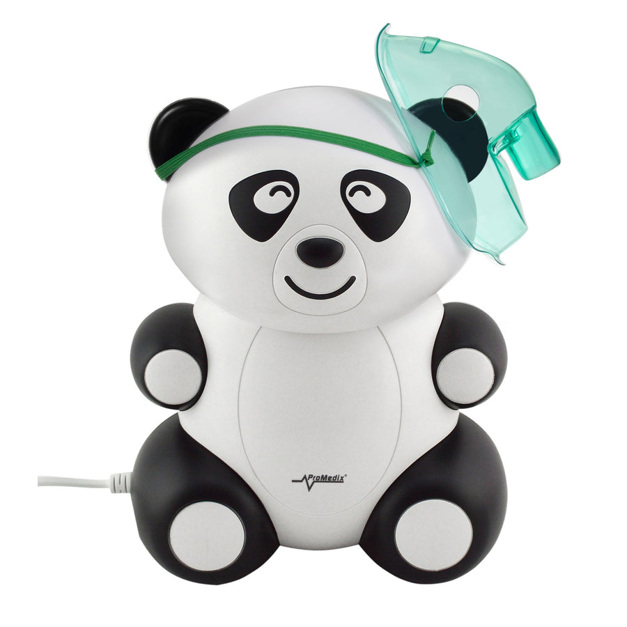 Inalador, nebulizador, máscara e filtro Promedix PR-812 Panda Baby + termómetro médico infravermelho sem contacto Promedix PR-960