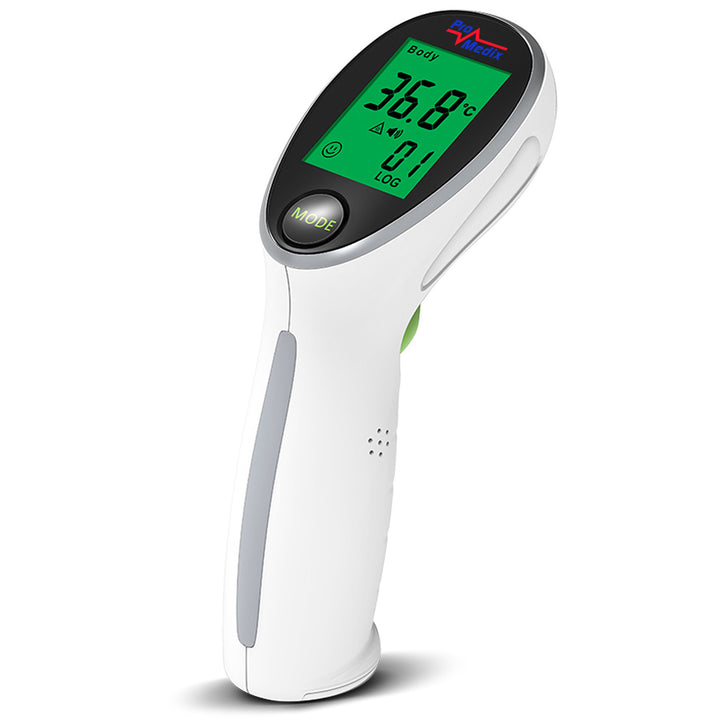 Inalador, nebulizador, máscara e filtro Promedix PR-812 Panda Baby + termómetro médico infravermelho sem contacto Promedix PR-960