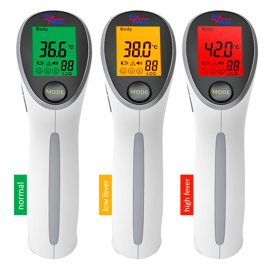 Inalador, nebulizador, máscara e filtro Promedix PR-812 Panda Baby + termómetro médico infravermelho sem contacto Promedix PR-960