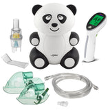 Inalador, nebulizador, máscara e filtro Promedix PR-812 Panda Baby + termómetro médico infravermelho sem contacto Promedix PR-960