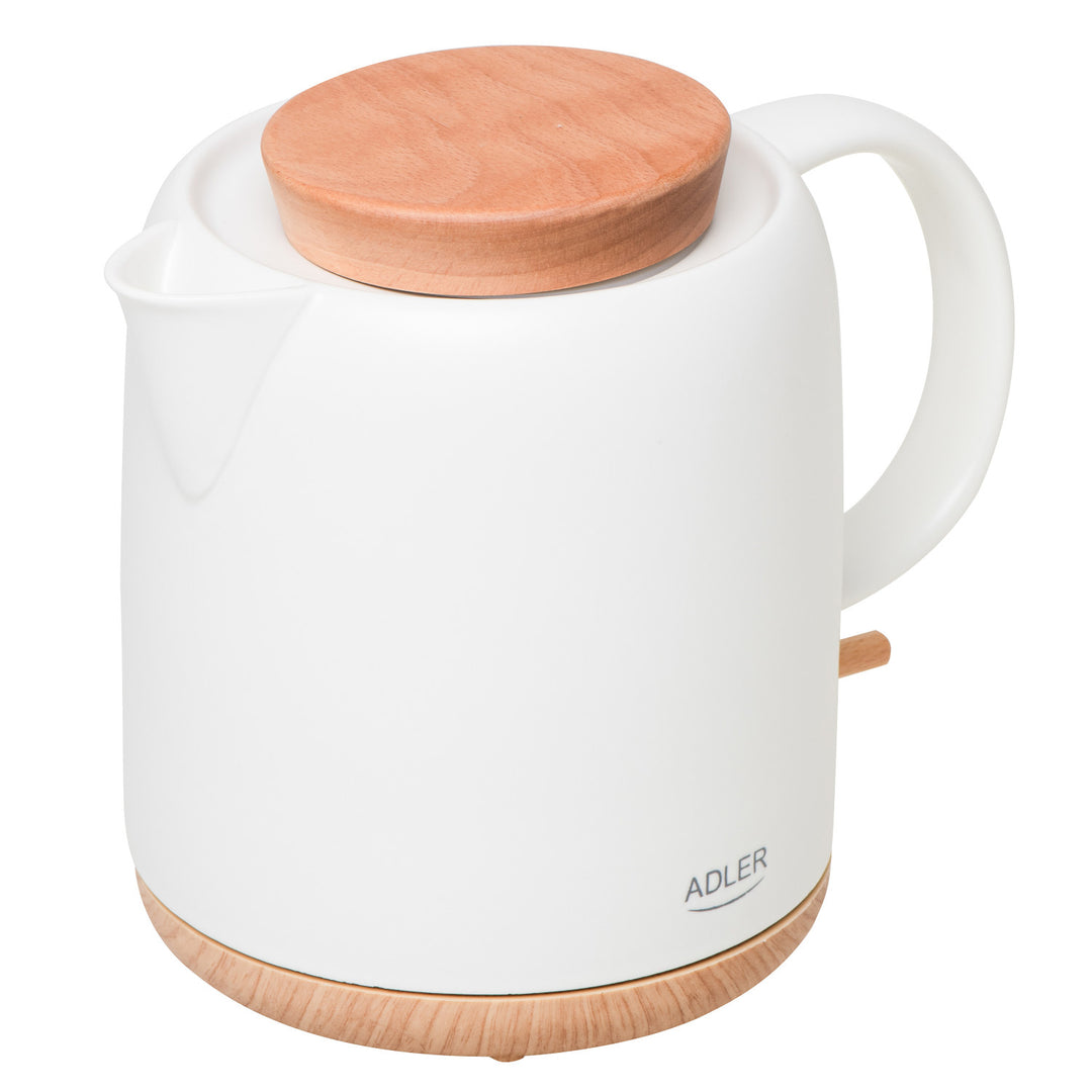 Adler AD 1304 Hervidor eléctrico de cerámica 1,0L, 1200W, Color crudo