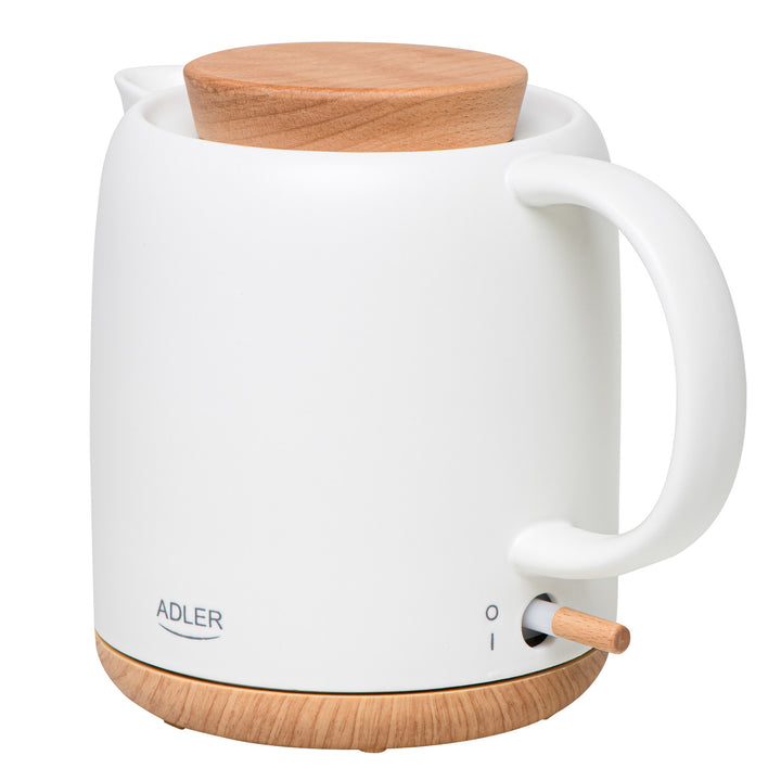 Adler AD 1304 Hervidor eléctrico de cerámica 1,0L, 1200W, Color crudo