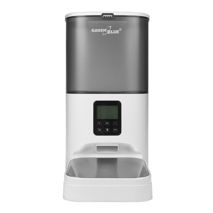GreenBlue GB392 dispensador automático de agua / bebedero para mascotas + GreenBlue GB393 dispensador automático de comida / comedero para mascotas + 60x40cm, base de 50 piezas, GB495