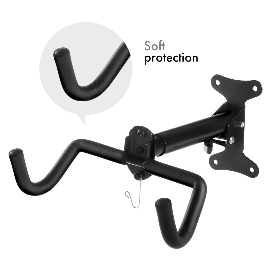 Suporte de parede para bicicleta Maclean, horizontal, aço, carga máxima de 30 kg, MC-484, 2 peças