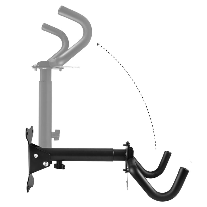 Suporte de parede para bicicleta Maclean, horizontal, aço, carga máxima de 30 kg, MC-484, 2 peças
