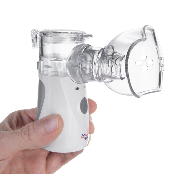 Nebulizador e inalador portátil sem fios Promedix, kit com máscaras, PR-835 + termómetro médico infravermelho sem contacto Promedix PR-960