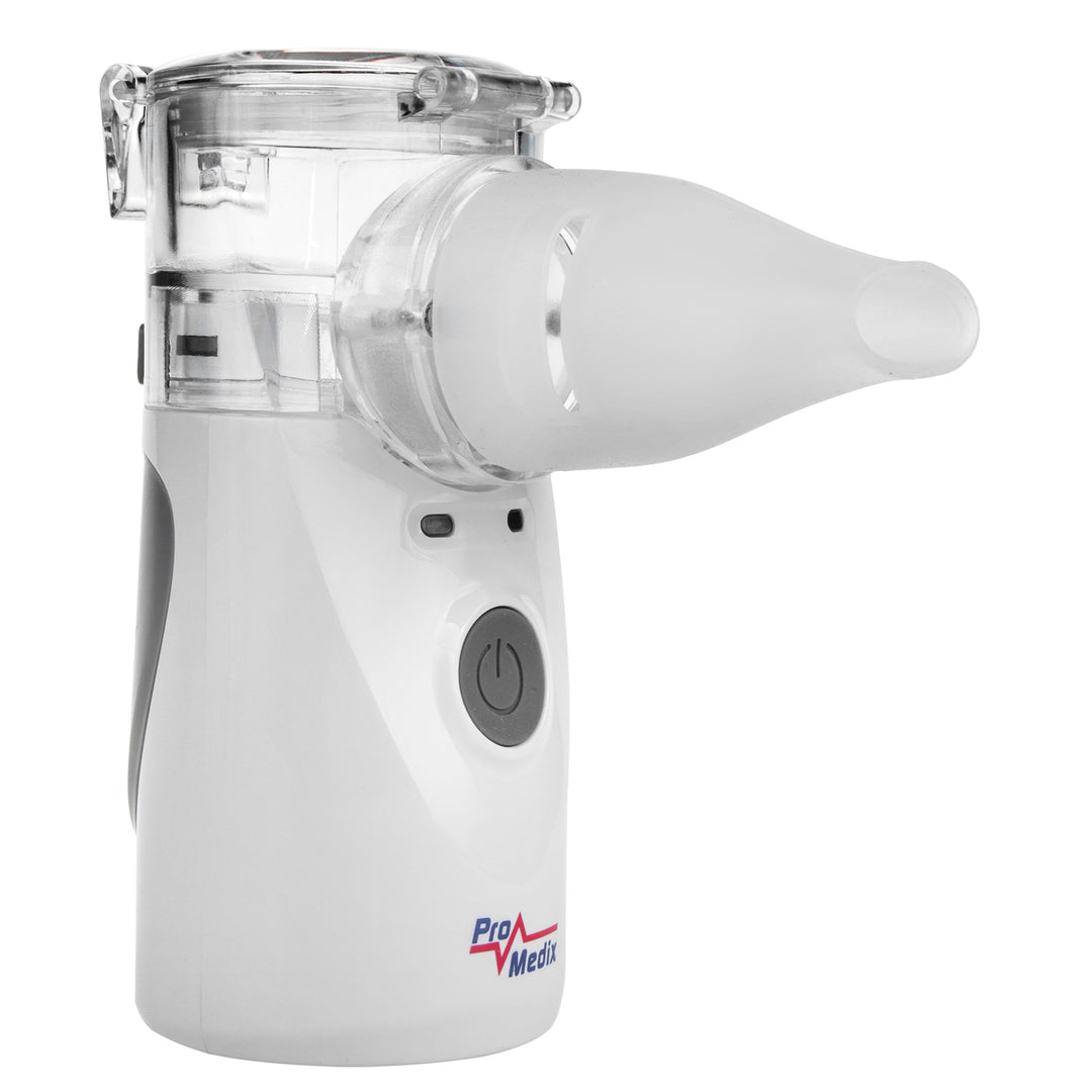 Nebulizador e inalador portátil sem fios Promedix, kit com máscaras, PR-835 + termómetro médico infravermelho sem contacto Promedix PR-960